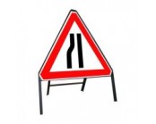 600mm Road Narrows Nearside Sign